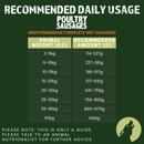 Mediterranean Diet Poultry Complete Wet Sausage with Vegetables for Adult Dogs (4 x 65g)