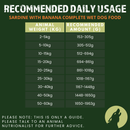 Sardine with Banana Complete Wet Canned Dog Food (6 x 400g)