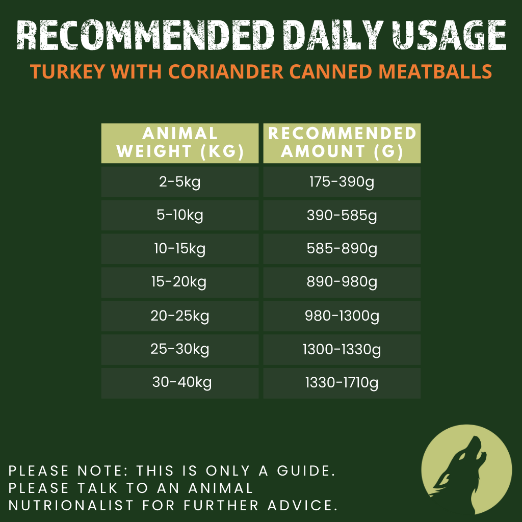 Turkey with Coriander Canned Meatballs for Dogs (6 x 400g)