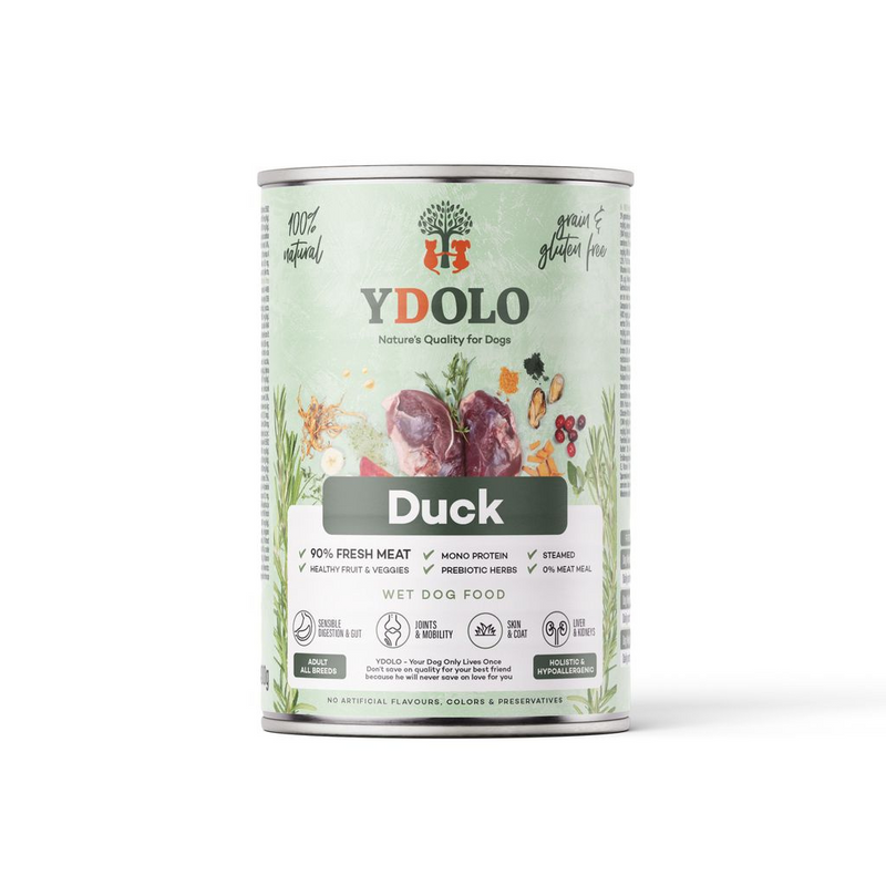 Duck Complete Wet Food for Dogs – Healthy and Pure (6 x 400g)