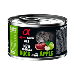 Duck with Green Apple Complete Wet Food Can for Cats (6 x 200g)