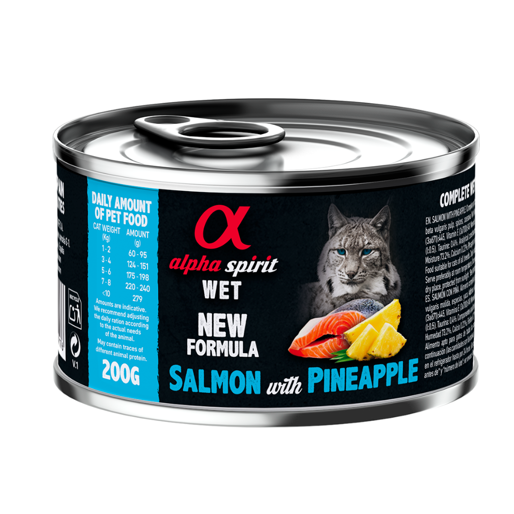 Salmon with Pineapple Complete Wet Food Can for Cats (6 x 200g)