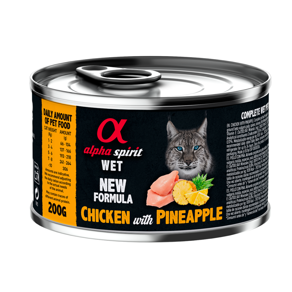 Chicken with Pineapple Complete Wet Food Can for Cats (6 x 200g)