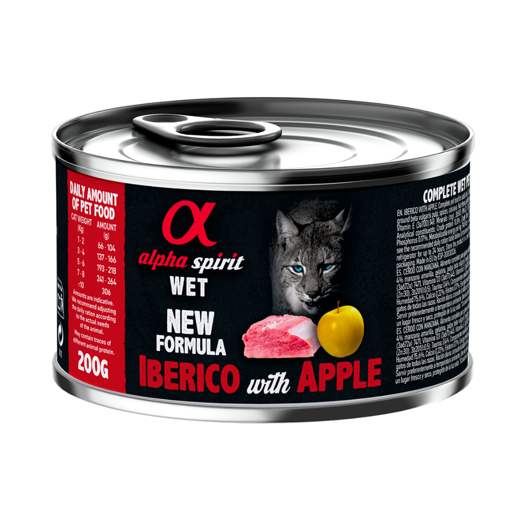 Pork with Yellow Apple Complete Wet Food Can for Cats (6 x 200g)
