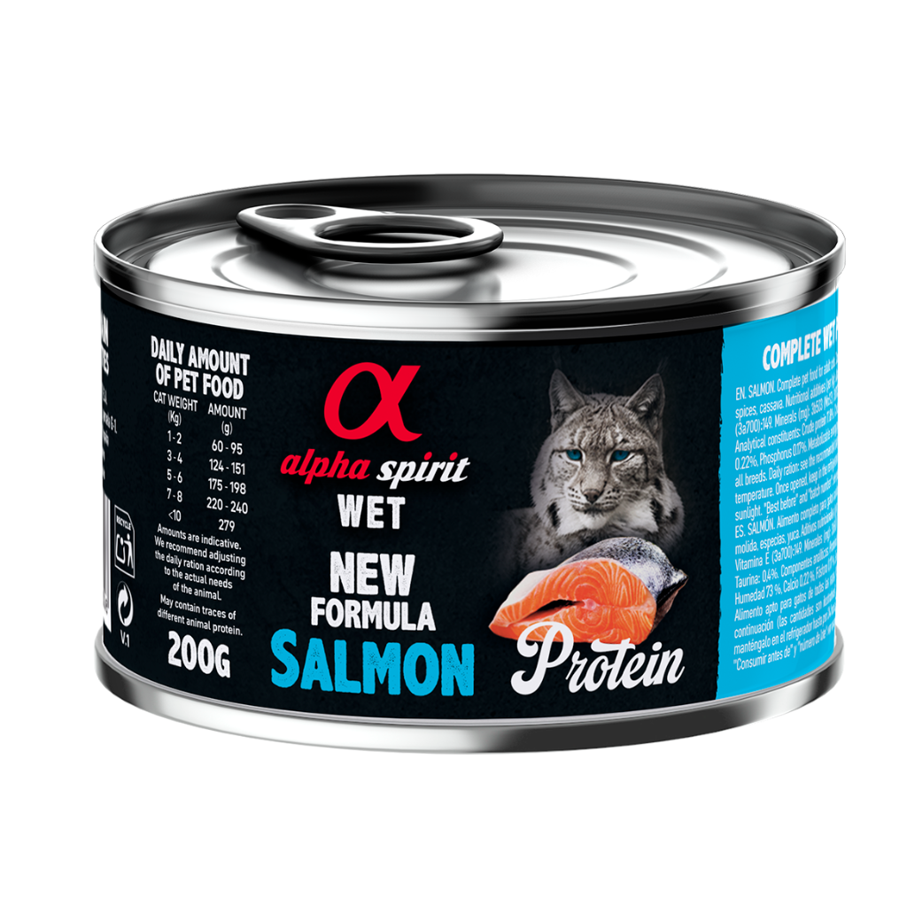 Salmon Complete Wet Food Can for Cats (6 x 200g) – Sabre Wholesale