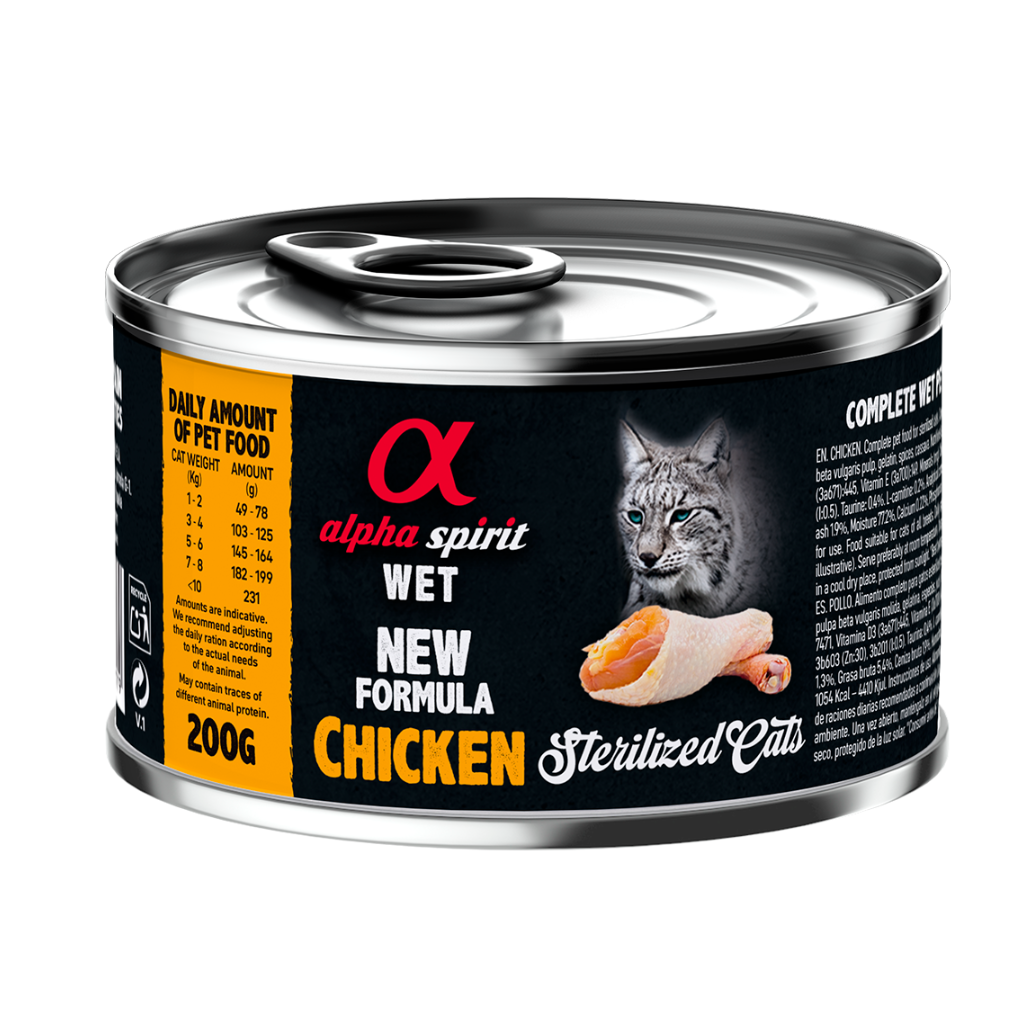 Chicken Complete Wet Food Can for Sterilised Cats (6 x 200g)
