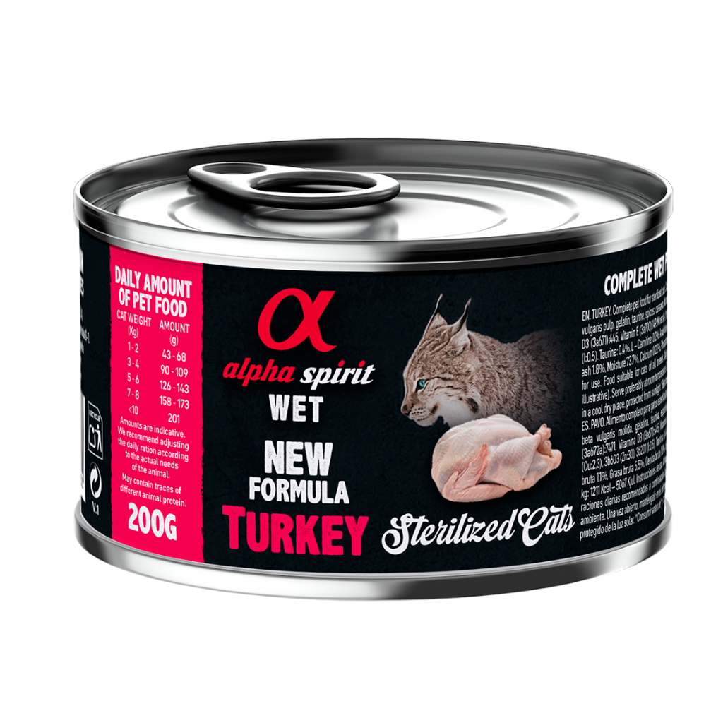Turkey Complete Wet Food Can for Sterilised Cats (6 x 200g)