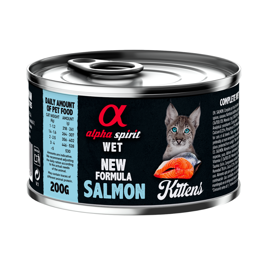 Salmon Complete Wet Food Can for Kittens (6 x 200g)