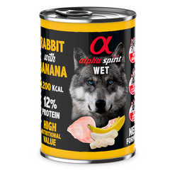 Rabbit with Banana Complete Wet Canned Dog Food (6 x 400g)